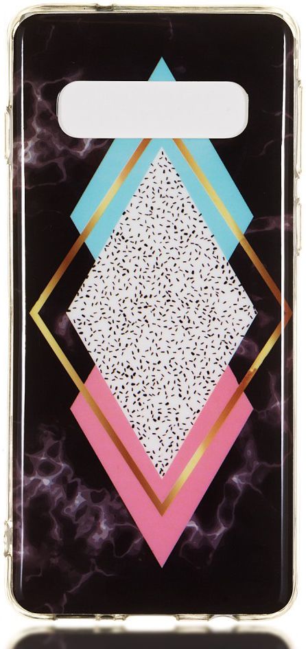 Samsung Galaxy S10 TPU Back Cover met Marmer Print Ruiten afbeelding 1