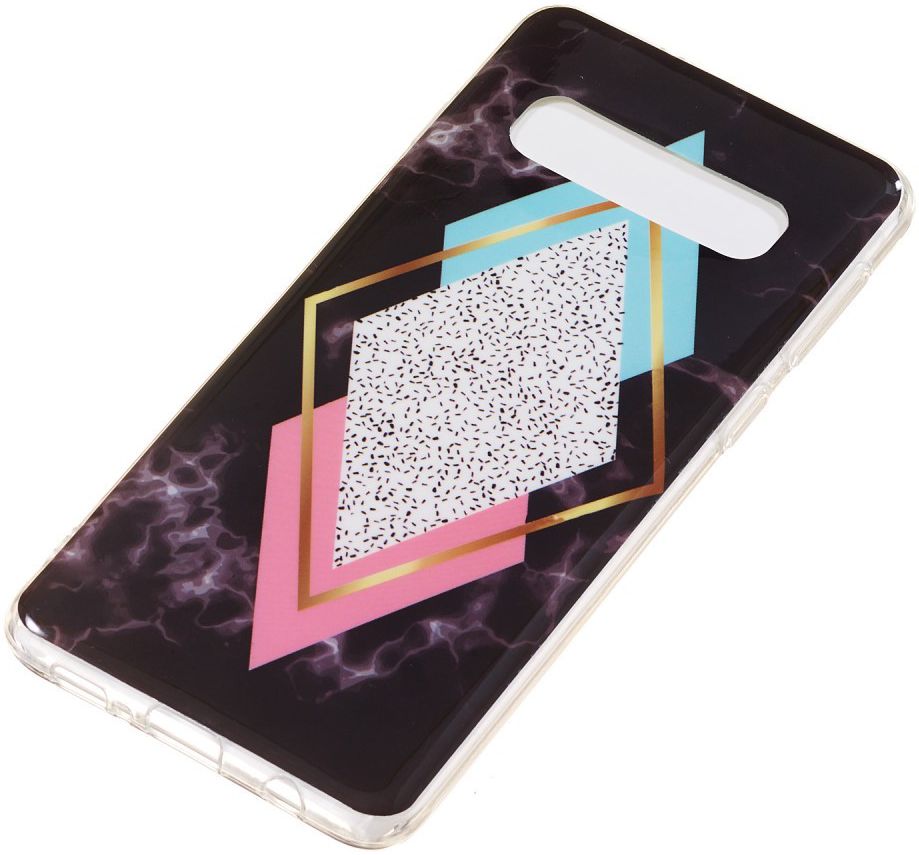 Samsung Galaxy S10 TPU Back Cover met Marmer Print Ruiten afbeelding 2