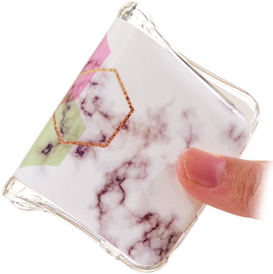 Samsung Galaxy S10 TPU Back Cover met Marmer Print Hexagon afbeelding 3