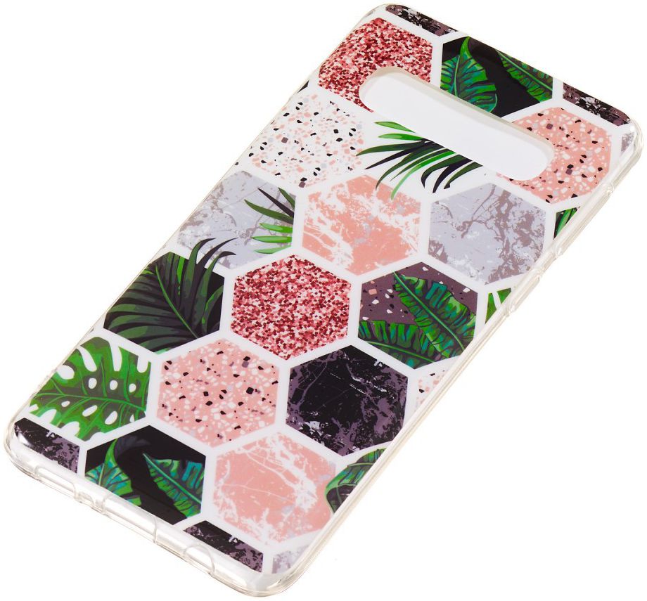Samsung Galaxy S10 TPU Back Cover met Marmer Print Hexagonnen afbeelding 5