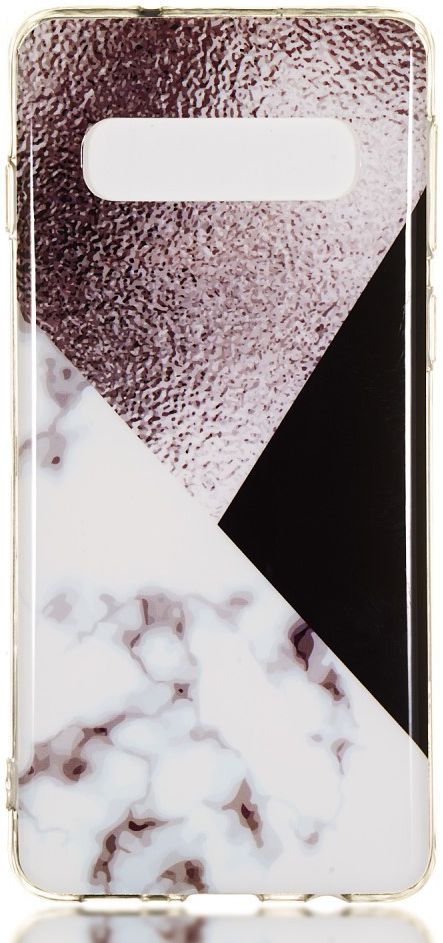 Samsung Galaxy S10 TPU Back Cover met Marmer Print Bruin afbeelding 1