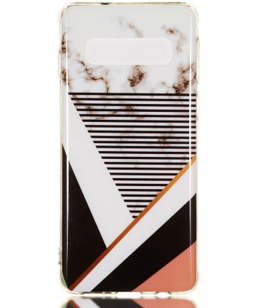 Samsung Galaxy S10 TPU Back Cover met Marmer Print Strepen Hoesjes