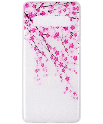 Samsung Galaxy S10 Plus TPU Back Cover met Print Blossom Hoesjes