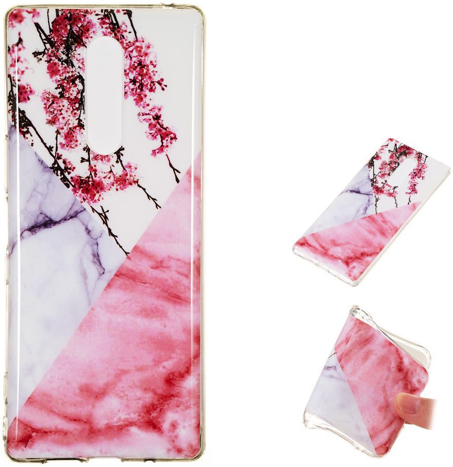 Sony Xperia 1 TPU Back Cover met Marmer Print Blossom afbeelding 5