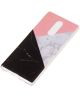 Sony Xperia 1 TPU Back Cover met Marmer Print Roze Zwart