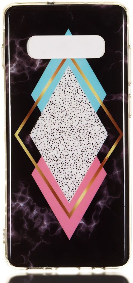 Samsung Galaxy S10 Plus TPU Back Cover met Marmer Print Ruiten afbeelding 1