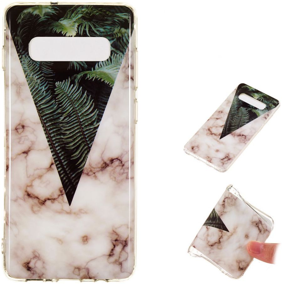 Samsung Galaxy S10 Plus TPU Back Cover met Marmer Print Bladeren afbeelding 5