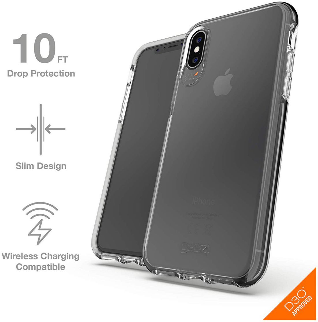 Gear4 D3O Crystal Palace Apple iPhone XS / X Hoesje Transparant afbeelding 5