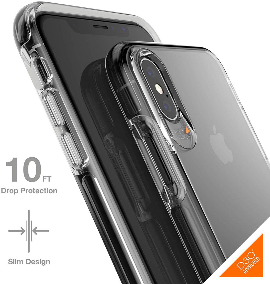 Gear4 D3O Crystal Palace Apple iPhone XS / X Hoesje Transparant afbeelding 4