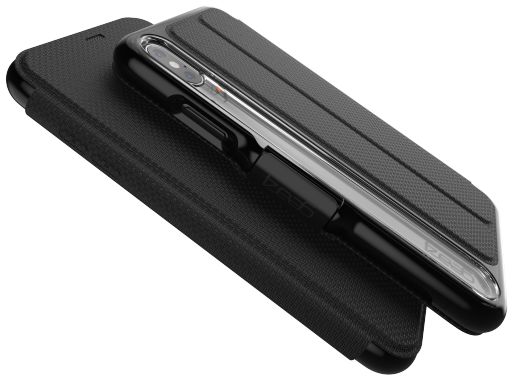 Gear4 D3O Oxford BookCase Apple iPhone XS Max Telefoon Hoesje Zwart afbeelding 4