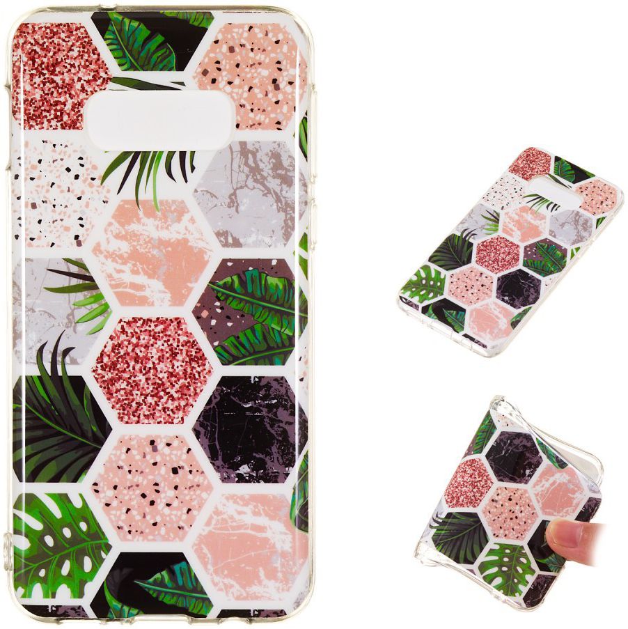 Samsung Galaxy S10E TPU Hoesje met Hexagon Print afbeelding 2