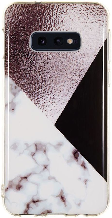 Samsung Galaxy S10E TPU Hoesje met Bruin Print afbeelding 2