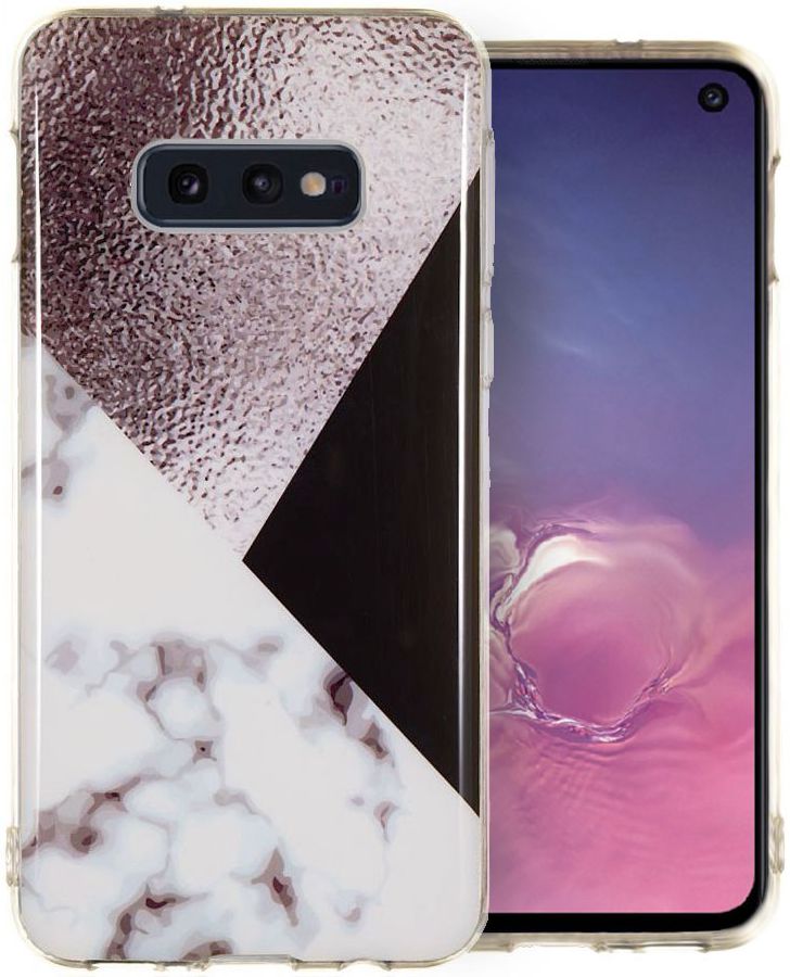 Samsung Galaxy S10E TPU Hoesje met Bruin Print afbeelding 1