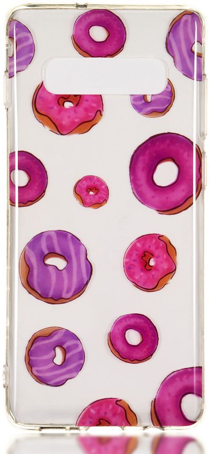 Samsung Galaxy S10 Plus Transparant TPU Hoesje met Donuts Print afbeelding 1
