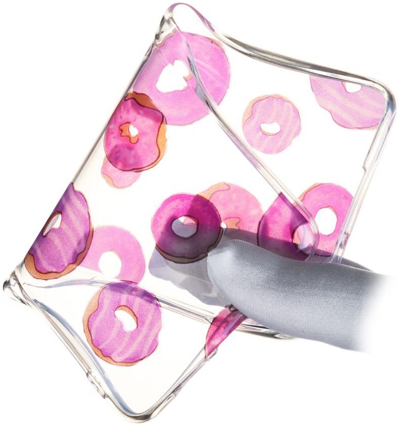 Samsung Galaxy S10 Plus Transparant TPU Hoesje met Donuts Print afbeelding 3
