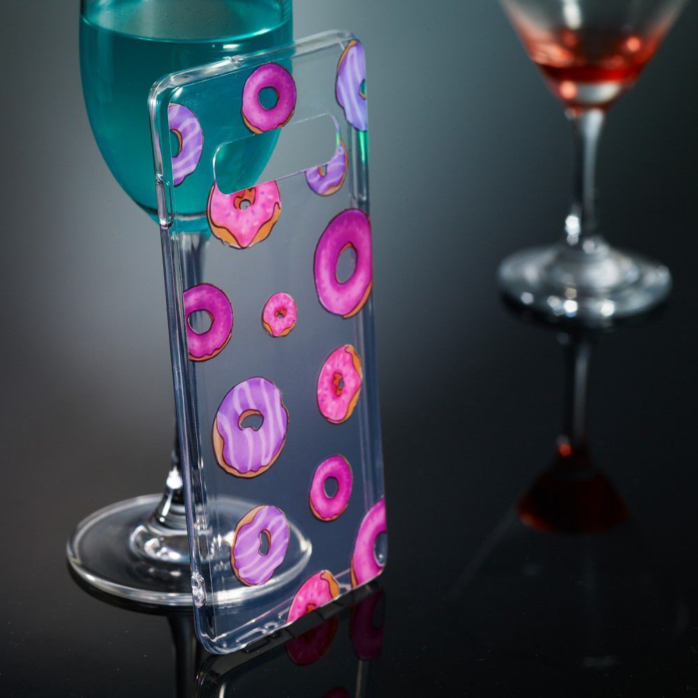 Samsung Galaxy S10 Plus Transparant TPU Hoesje met Donuts Print afbeelding 4