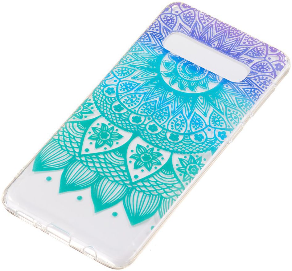 Samsung Galaxy S10 Transparant TPU Hoesje met Mandala Print afbeelding 2