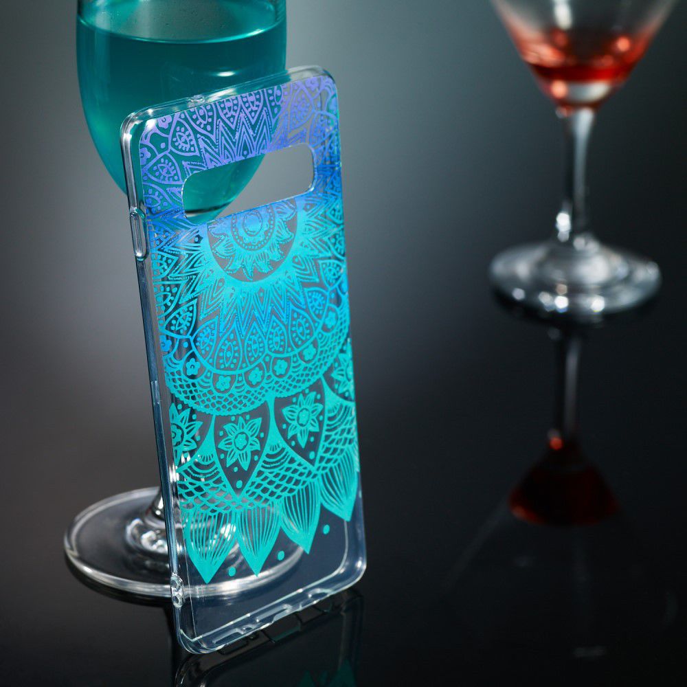 Samsung Galaxy S10 Transparant TPU Hoesje met Mandala Print afbeelding 4