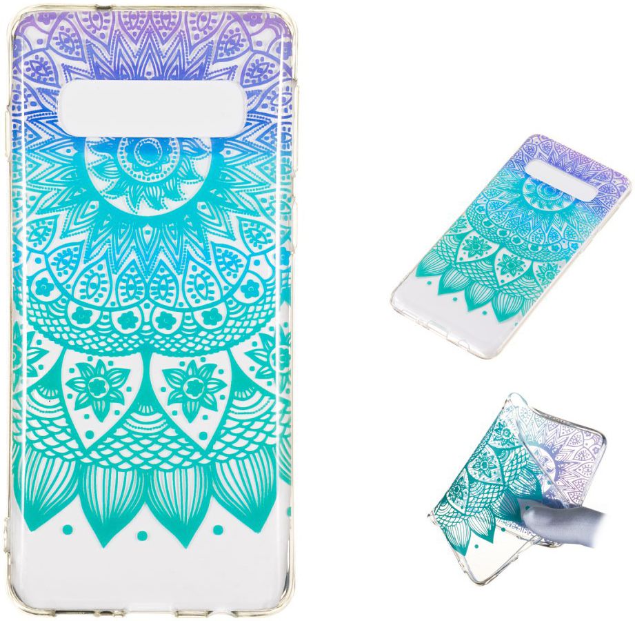 Samsung Galaxy S10 Transparant TPU Hoesje met Mandala Print afbeelding 5