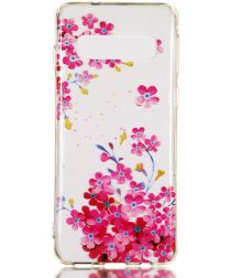 Samsung Galaxy S10 Transparant TPU Hoesje met Bloemen Print