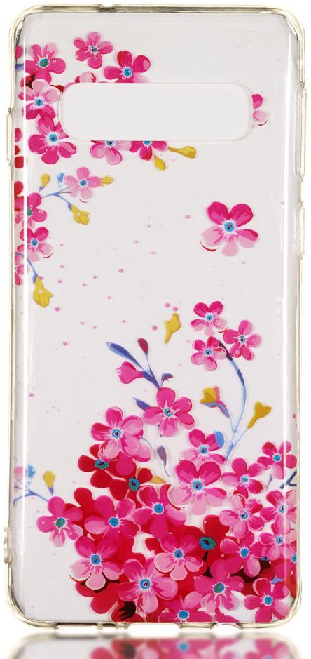 Samsung Galaxy S10 Transparant TPU Hoesje met Bloemen Print afbeelding 1
