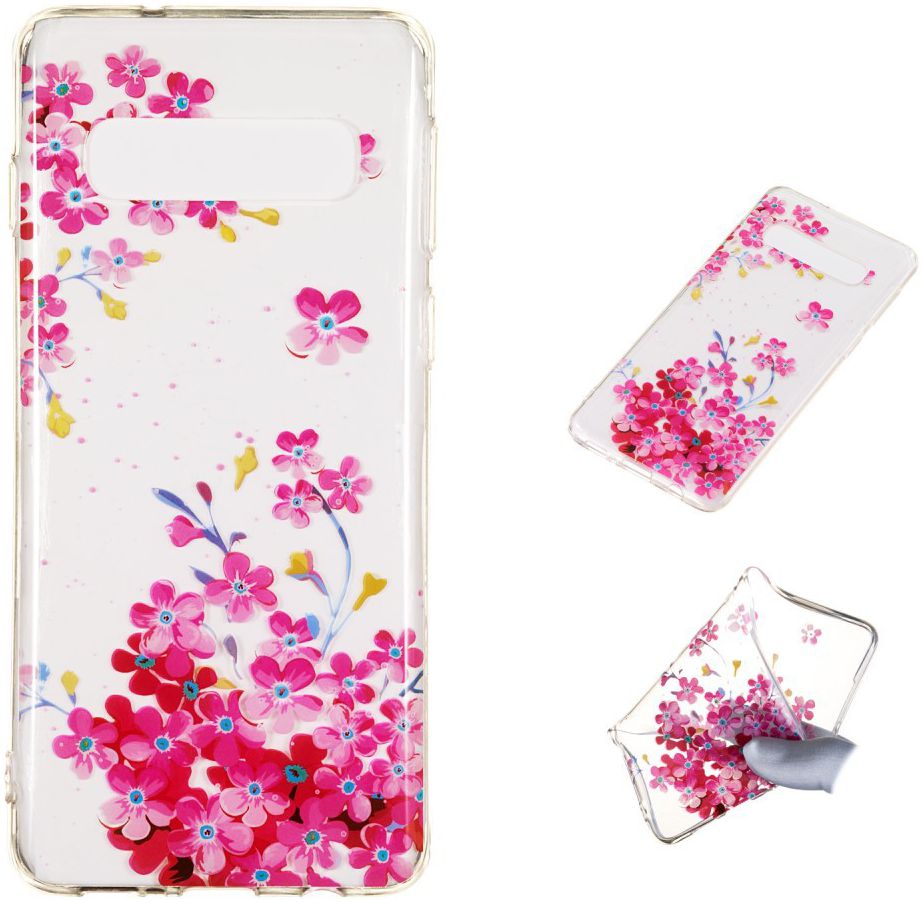 Samsung Galaxy S10 Transparant TPU Hoesje met Bloemen Print afbeelding 5