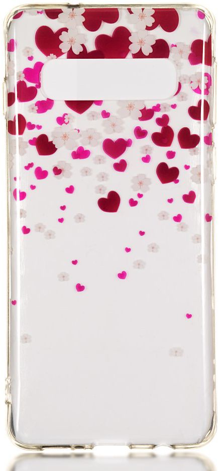 Samsung Galaxy S10 Transparant TPU Hoesje met Hart Print afbeelding 1