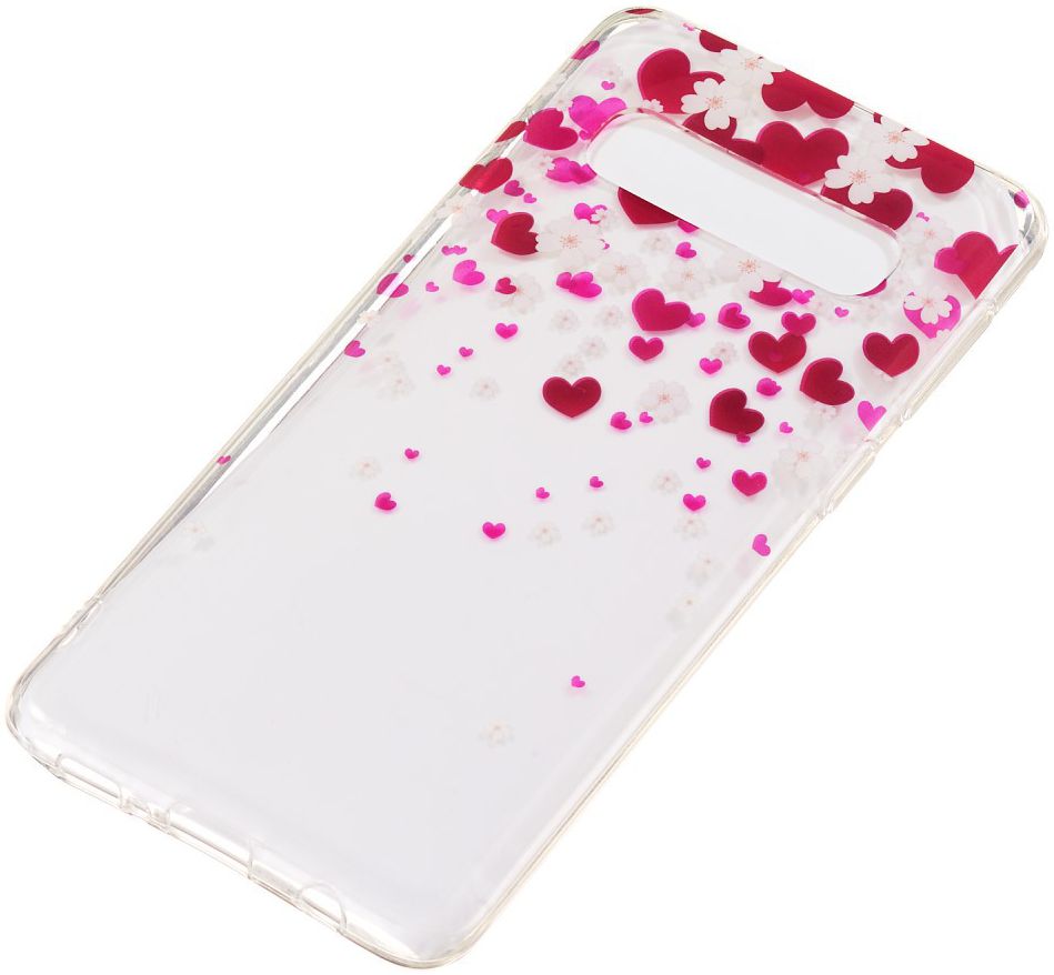 Samsung Galaxy S10 Transparant TPU Hoesje met Hart Print afbeelding 2