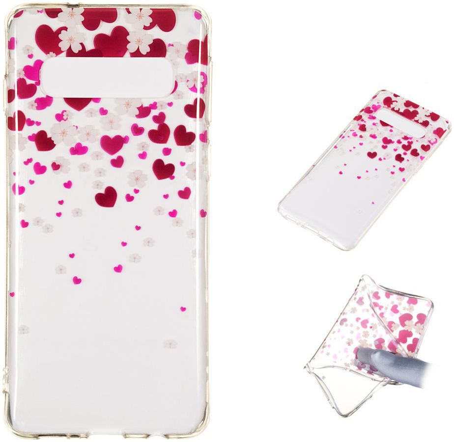 Samsung Galaxy S10 Transparant TPU Hoesje met Hart Print afbeelding 5