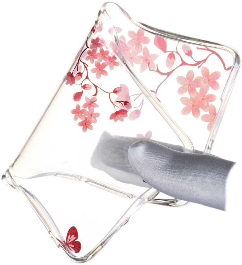 Samsung Galaxy S10 Transparant TPU Hoesje met Rode Bloemen Print afbeelding 3