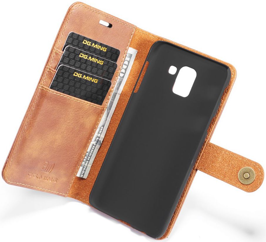 Samsung Galaxy J6 (2018) Leren 2-in-1 Portemonne Hoesje Bruin afbeelding 4