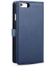 Apple iPhone 6s Echt Leren 2-in-1 Bookcase en Back Cover Hoesje Blauw
