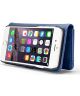 Apple iPhone 6s Plus Leren 2-in-1 Bookcase en Back Cover Hoesje Blauw