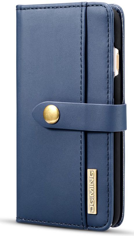 Apple iPhone 6s Plus Leren 2-in-1 Bookcase en Back Cover Hoesje Blauw afbeelding 7
