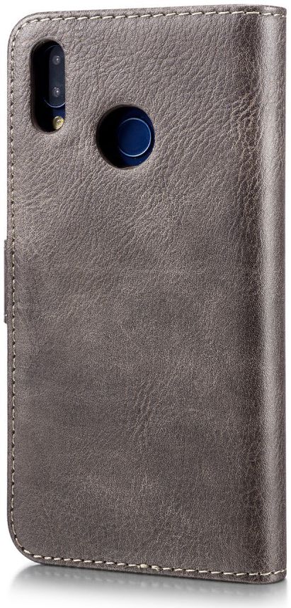Huawei P20 Lite Leren Portemonnee Hoesje Grijs afbeelding 8