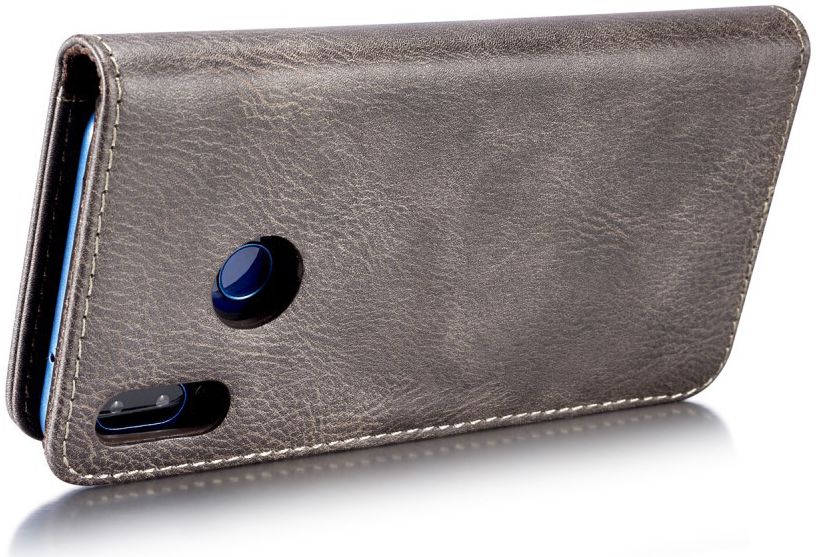 Huawei P20 Lite Leren Portemonnee Hoesje Grijs afbeelding 10