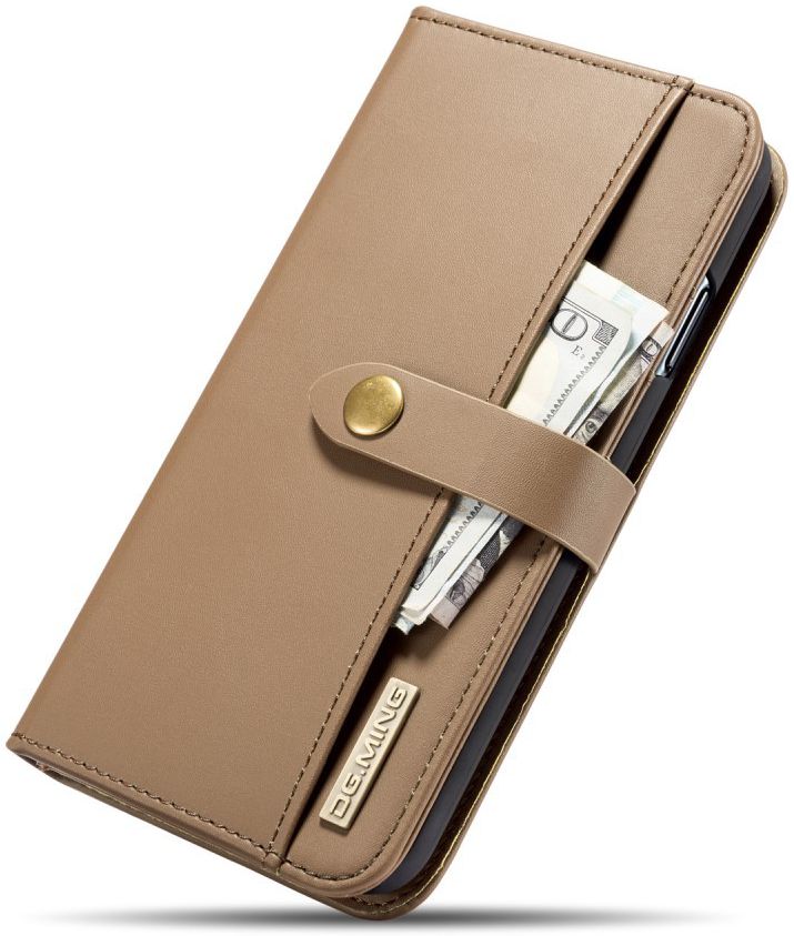 Apple iPhone XS Max Leren 2-in-1 Bookcase en Back Cover Hoesje Bruin afbeelding 15