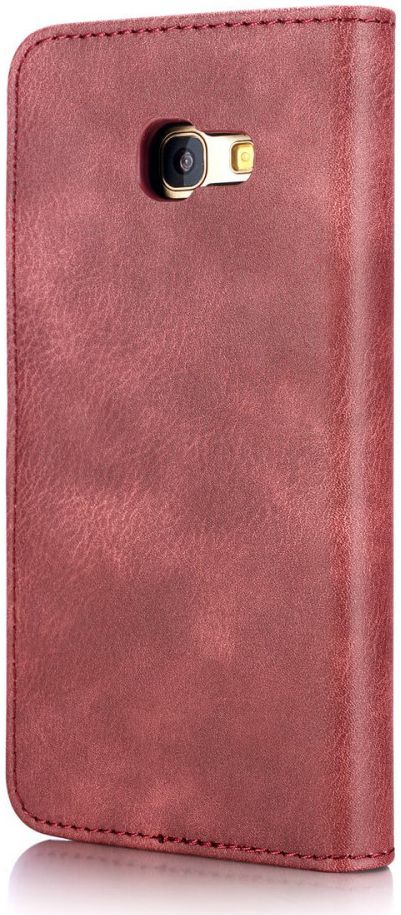 Samsung Galaxy A5 (2017) Echt Leren Portemonnee Hoesje Rood afbeelding 8