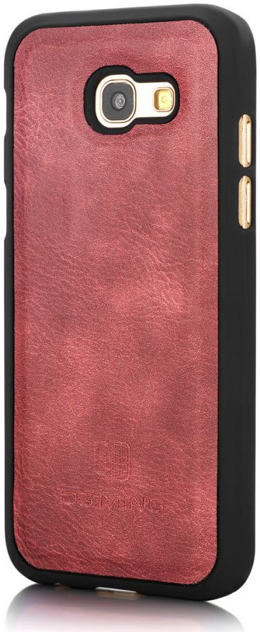 Samsung Galaxy A5 (2017) Echt Leren Portemonnee Hoesje Rood afbeelding 9