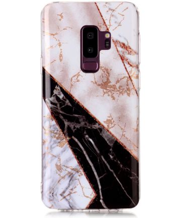 Samsung Galaxy S9 Plus TPU Back Cover met Marmer Print Bruin Hoesjes