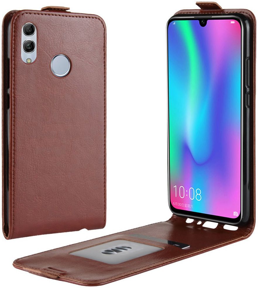 Huawei P Smart (2019) Verticaal Flip Hoesje Bruin afbeelding 1