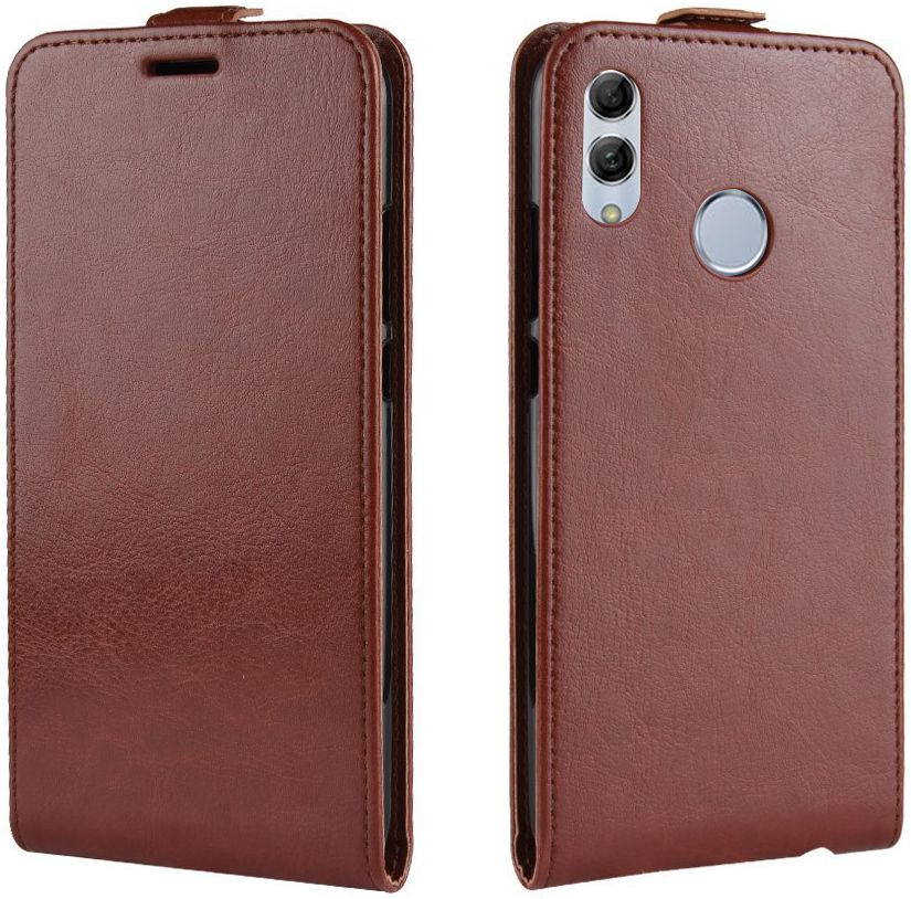 Huawei P Smart (2019) Verticaal Flip Hoesje Bruin afbeelding 2