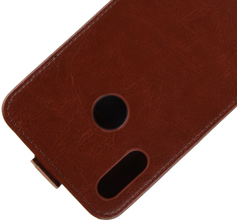 Huawei P Smart (2019) Verticaal Flip Hoesje Bruin afbeelding 3