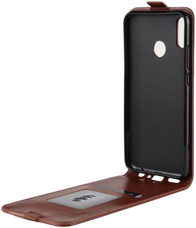 Huawei P Smart (2019) Verticaal Flip Hoesje Bruin afbeelding 5