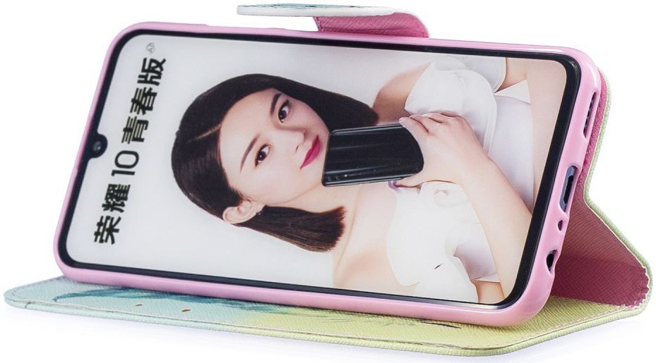 Huawei P Smart (2019) Portemonnee Hoesje met Veer Print afbeelding 3