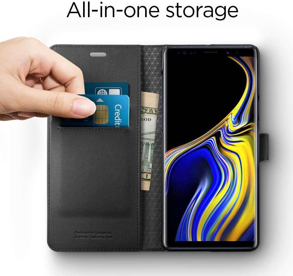 Spigen Wallet S Flip Hoesje Samsung Galaxy Note 9 Zwart afbeelding 5