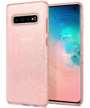 Spigen Liquid Crystal Hoesje Samsung Galaxy S10 Glitter Roze Hoesjes