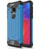 Motorola Moto E6 Hybride Hoesje Blauw
