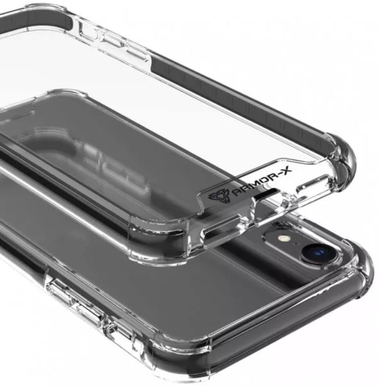 Armor X CBN-Series Apple iPhone XR Hybride Hoesje Transparant Zwart afbeelding 4
