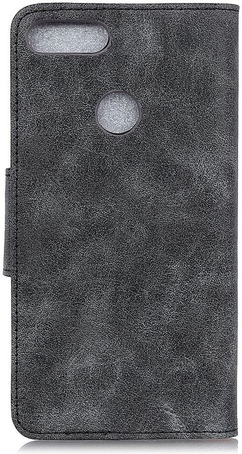 Honor View 20 Echt Leren Portemonnee Hoesje Grijs afbeelding 6